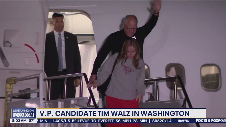 V.P. candidate Tim Walz in Washington