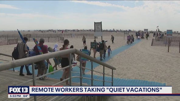 Remote workers taking "quiet vacations"