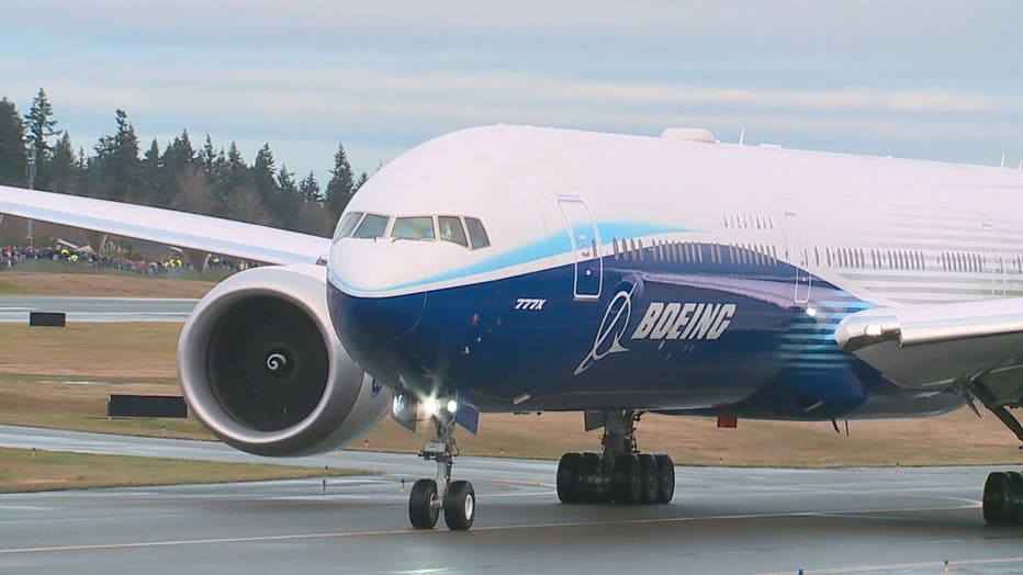 boeing plane on runway