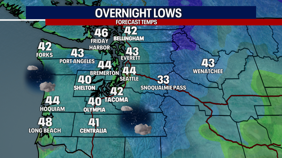 Tonight's lows